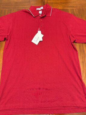 Extreme Mens XL Crimson Red Polo Shirt NWT Cotton Preppy Country Club Golf 4474